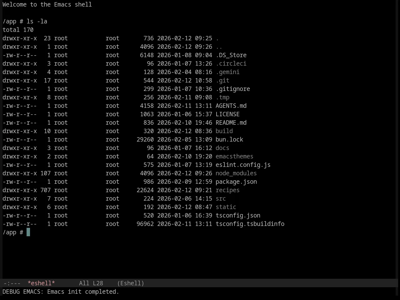 Base16 Black Metal Theme in eshell