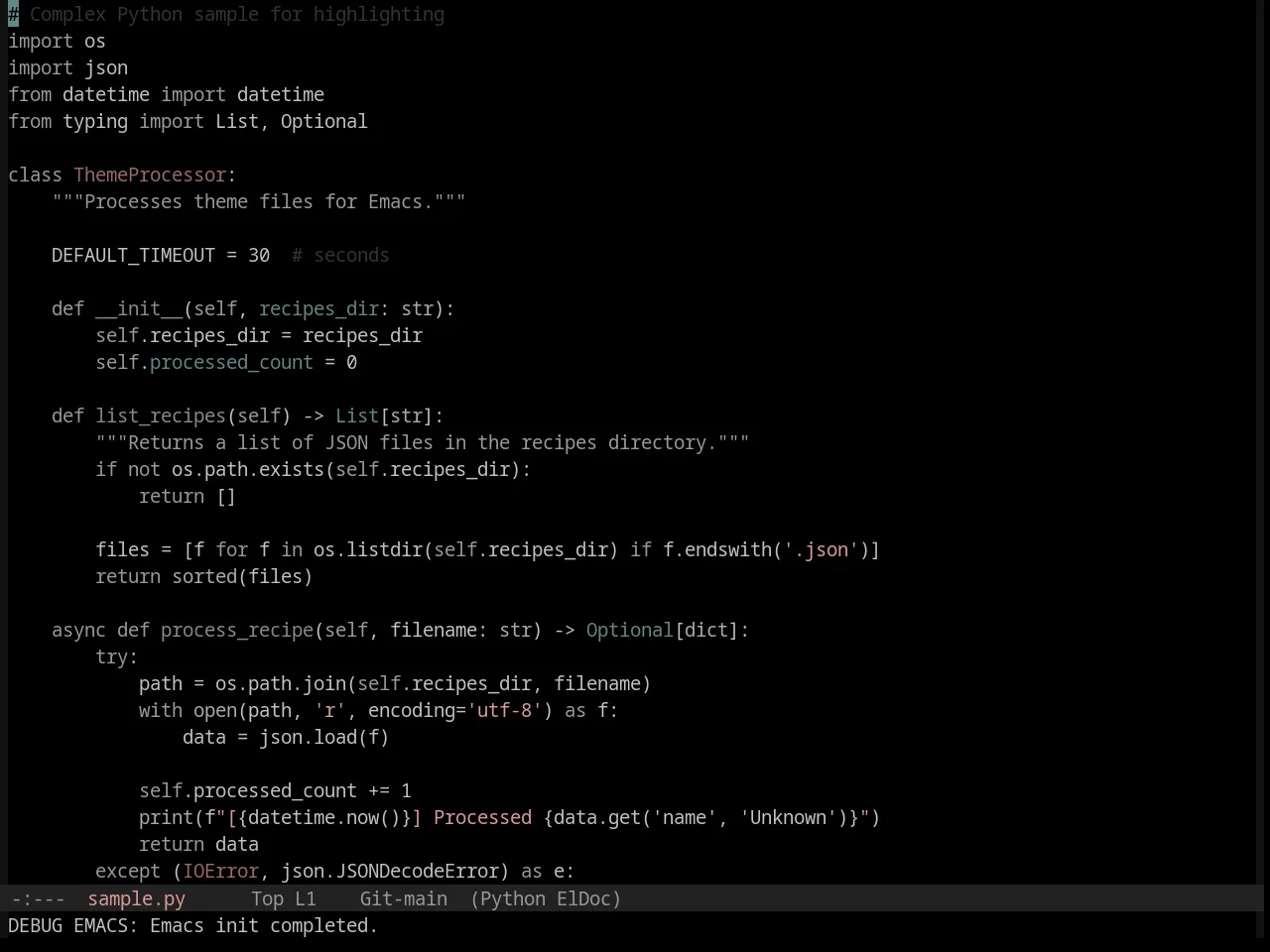 Base16 Black Metal Theme in python-mode