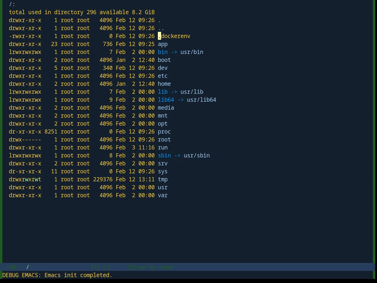 Base16 Blueforest Theme in dired