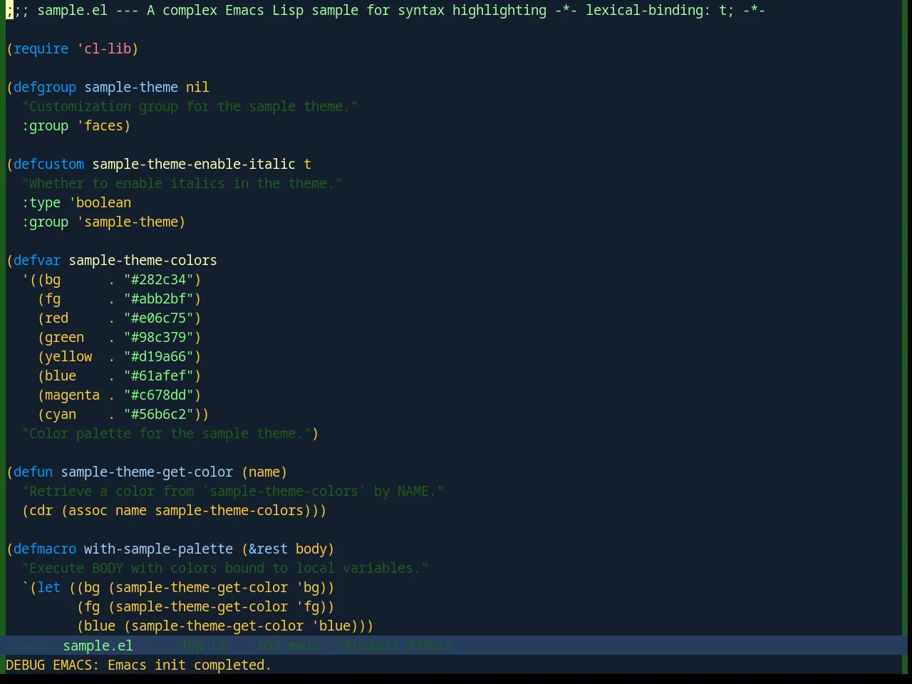 Base16 Blueforest Theme in emacs-lisp-mode