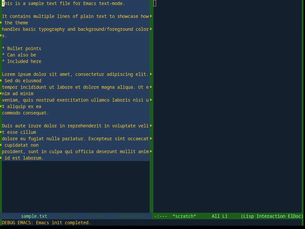 Base16 Blueforest Theme in fundamental-mode