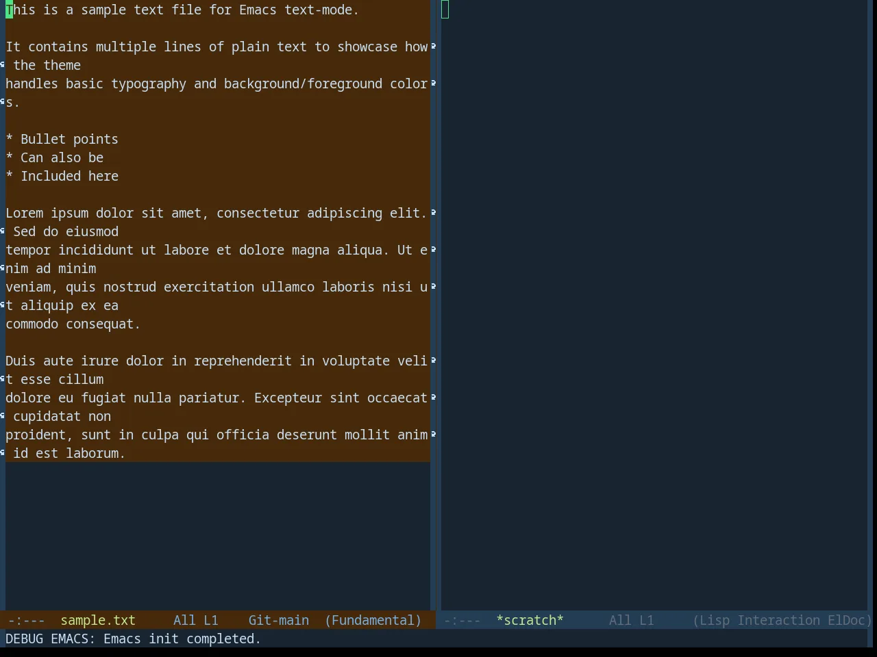 Base16 Blueish Theme in fundamental-mode
