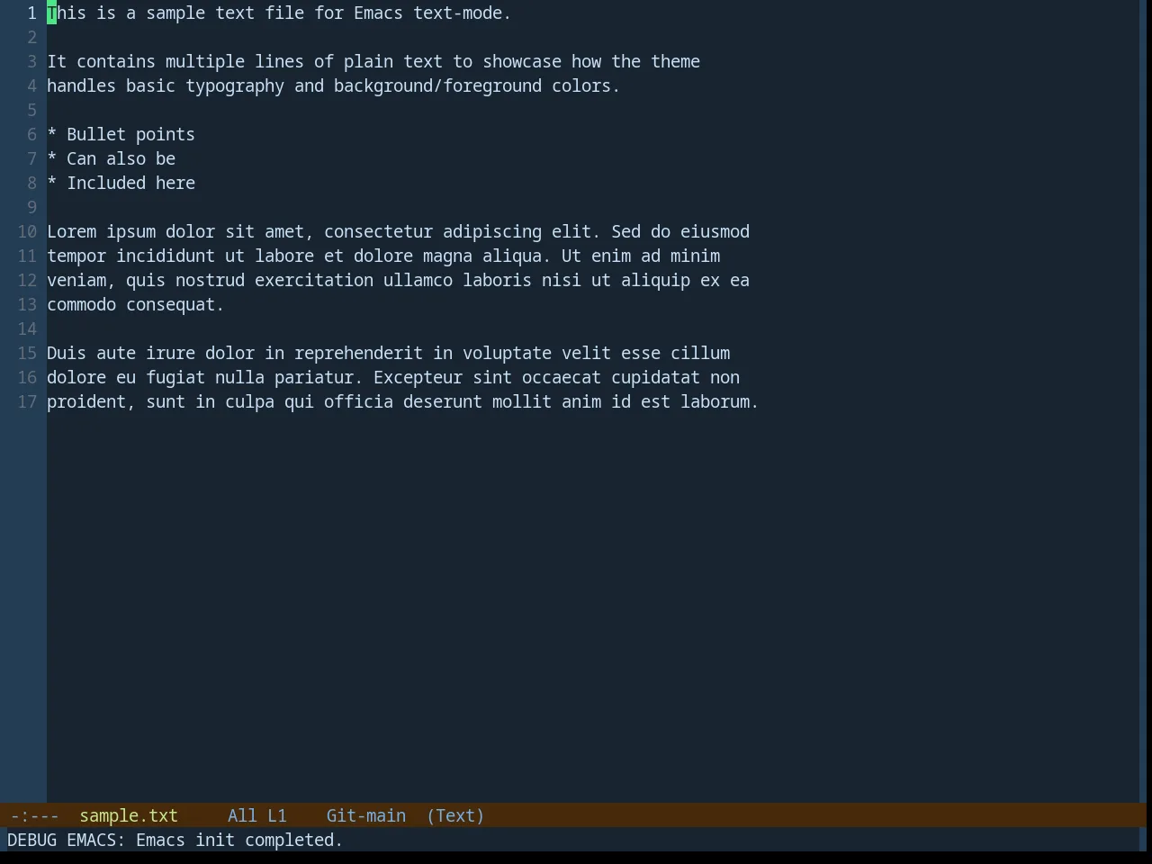 Base16 Blueish Theme in text-mode