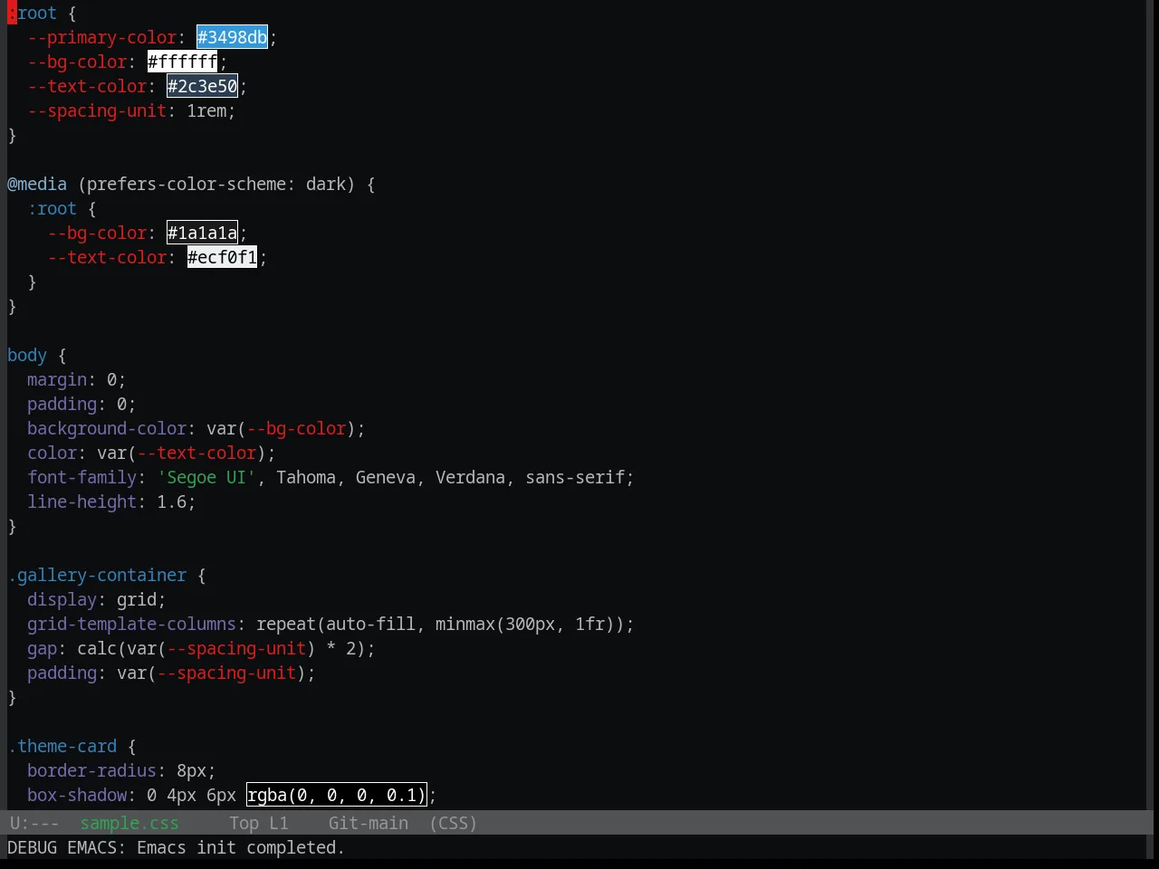 Base16 Brewer Theme in css-mode