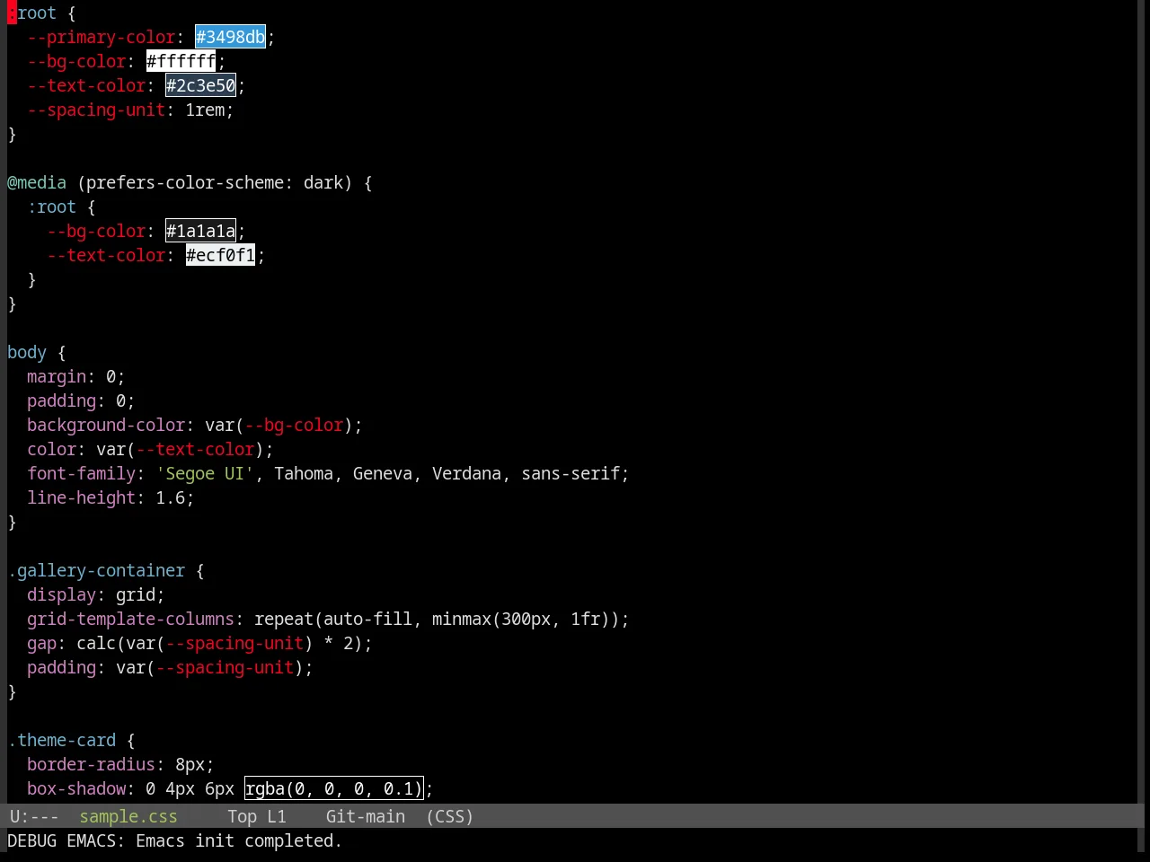 Base16 Bright Theme in css-mode