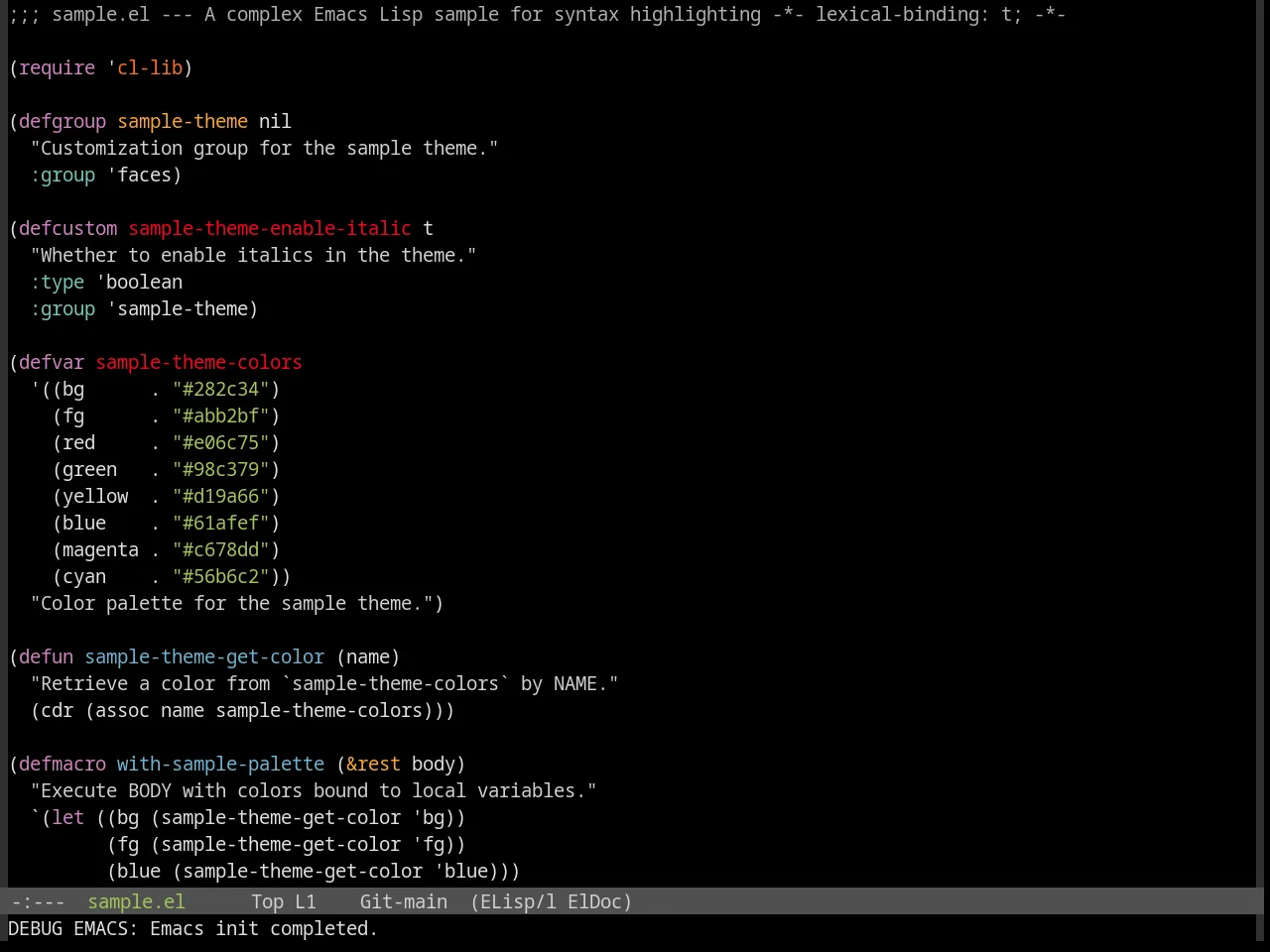 Base16 Bright Theme in emacs-lisp-mode