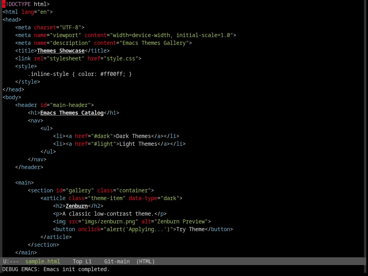 Base16 Bright Theme in html-mode