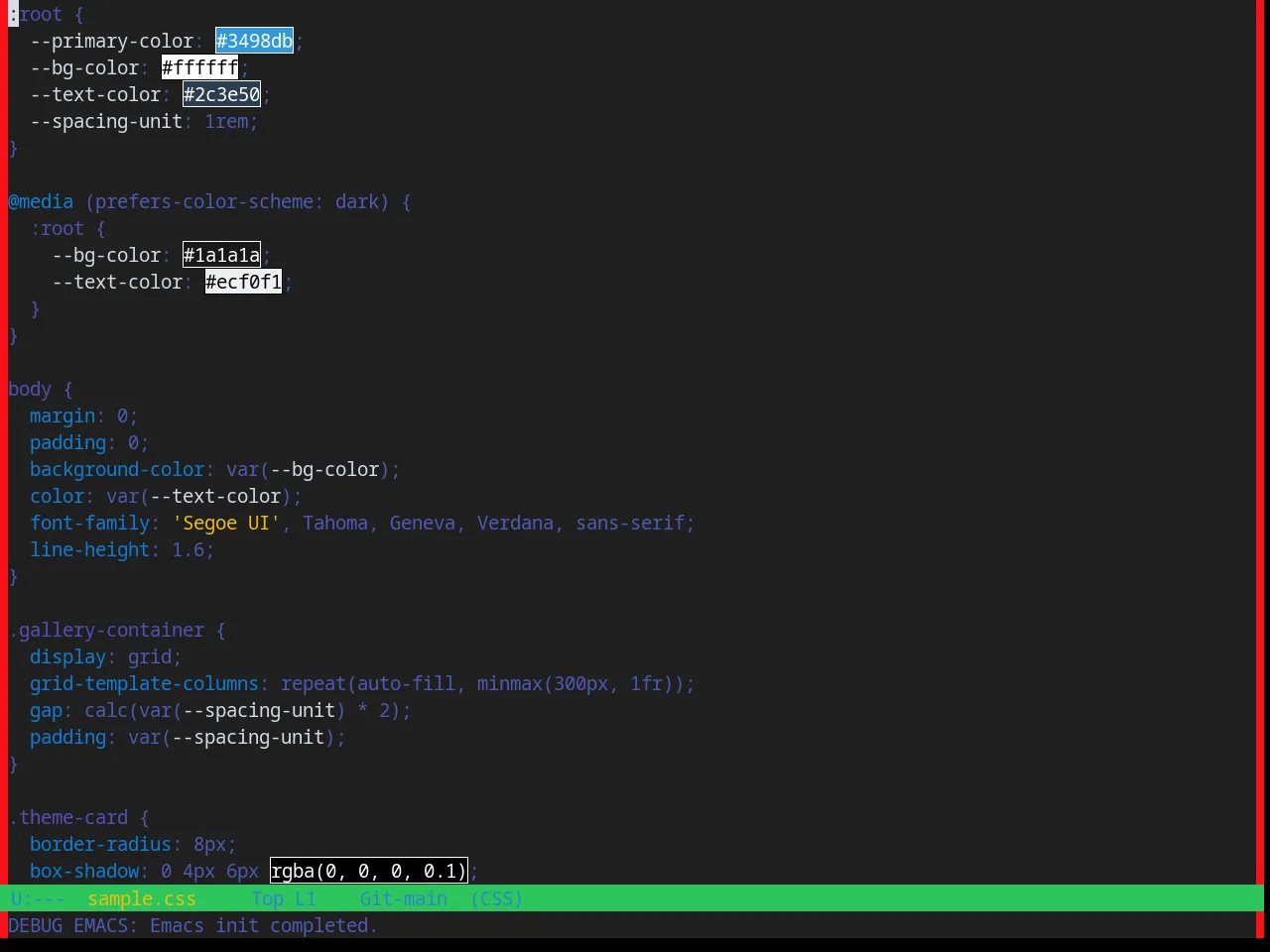 Base16 Brogrammer Theme in css-mode