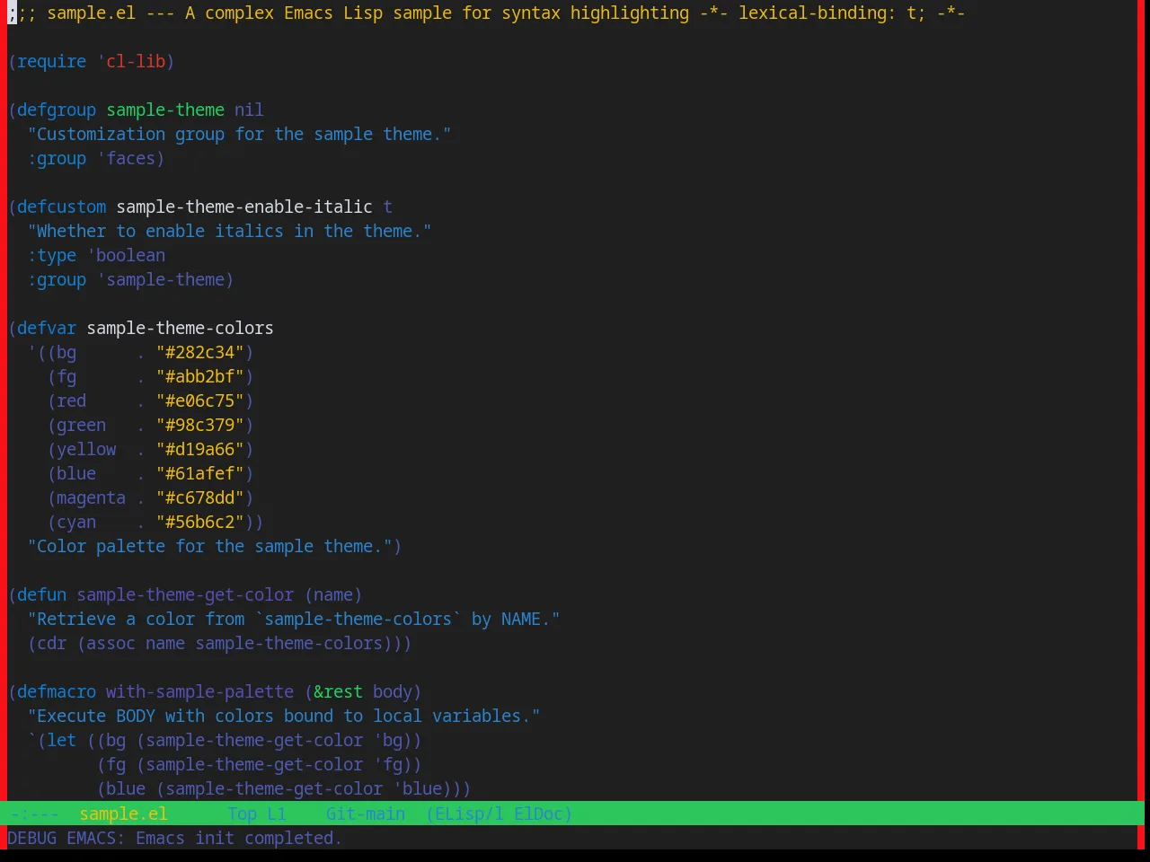 Base16 Brogrammer Theme in emacs-lisp-mode