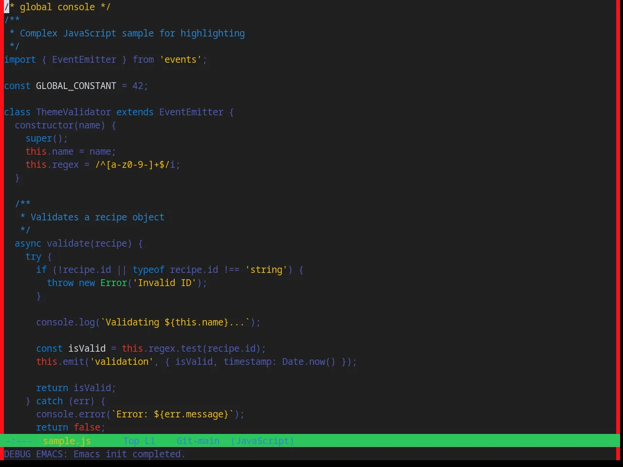 Base16 Brogrammer Theme in javascript-mode