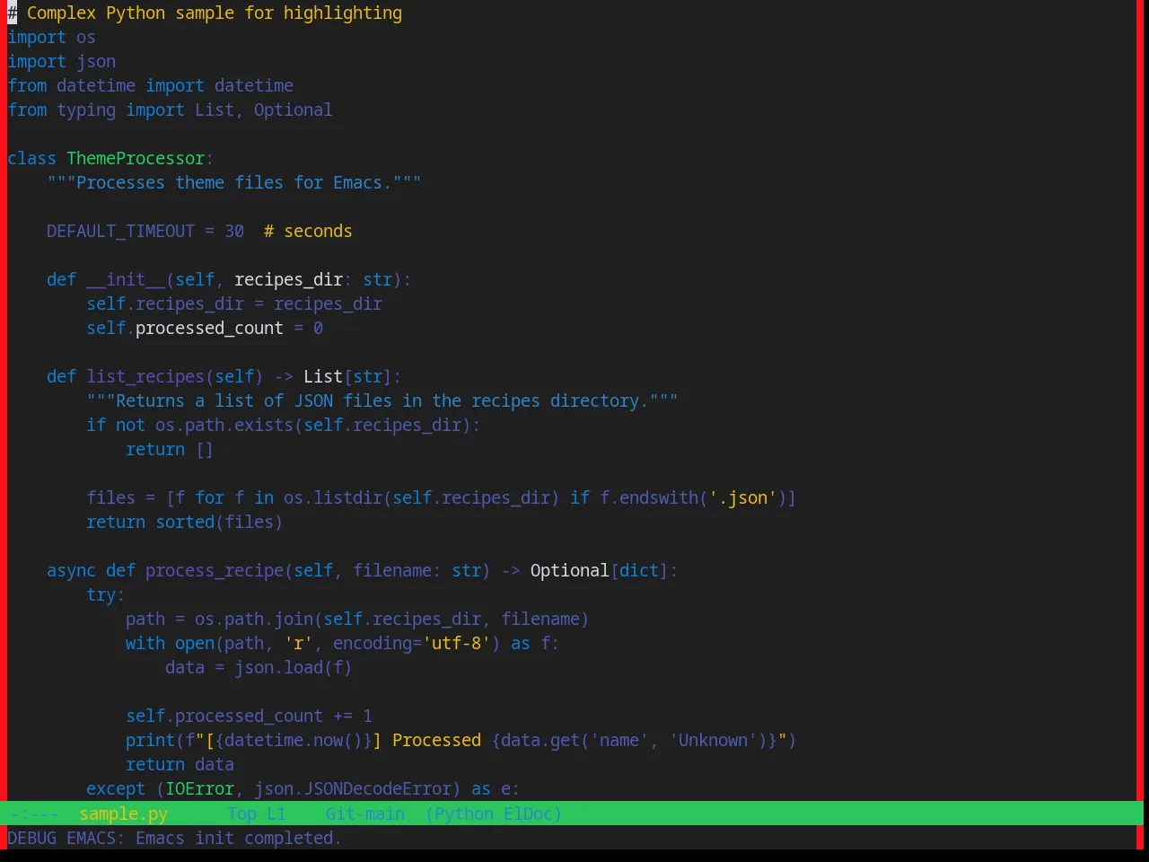 Base16 Brogrammer Theme in python-mode