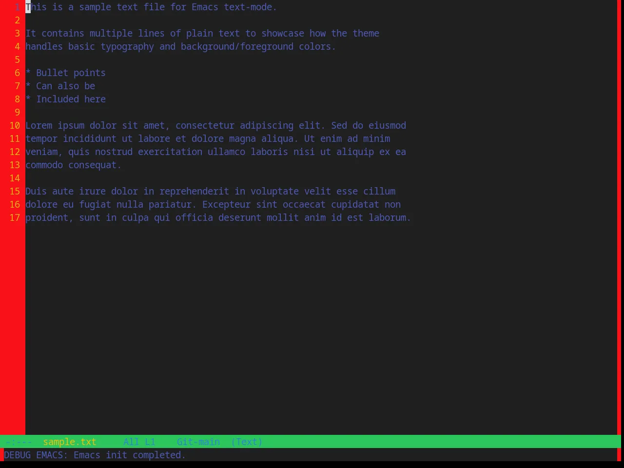 Base16 Brogrammer Theme in text-mode