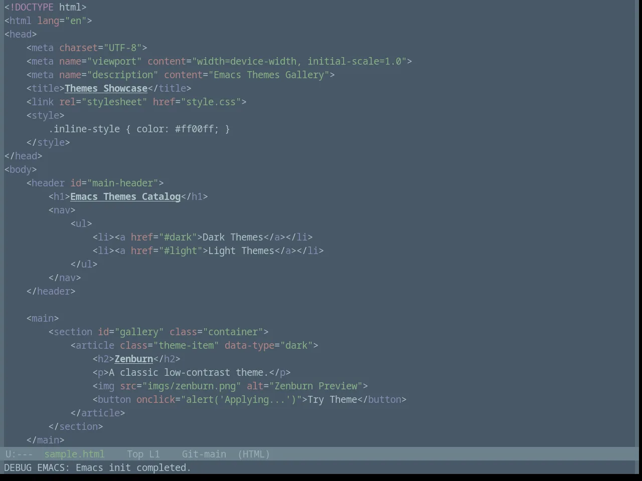 Base16 Brushtrees Dark Theme in html-mode