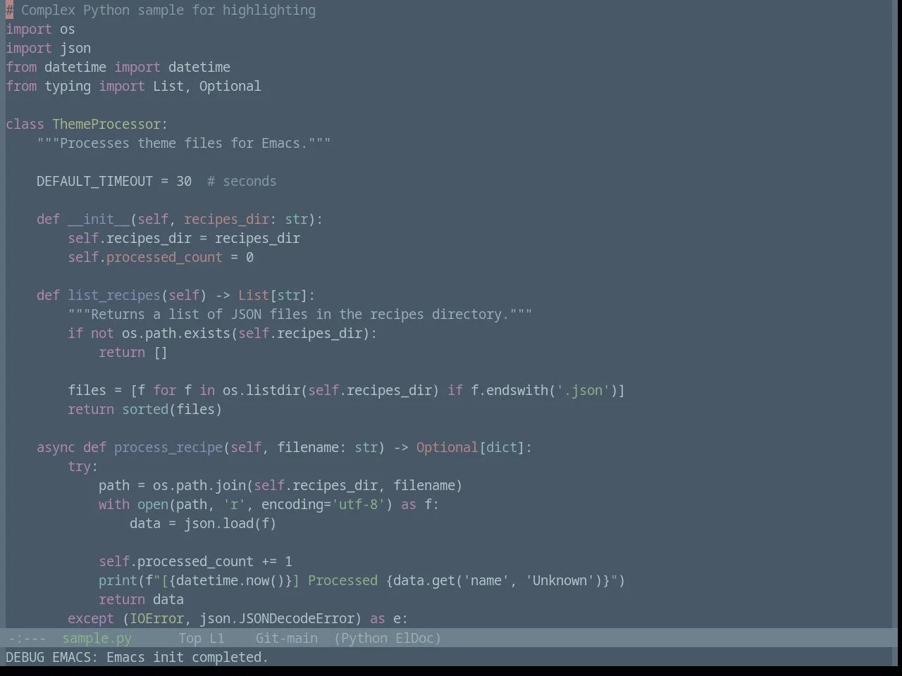 Base16 Brushtrees Dark Theme in python-mode