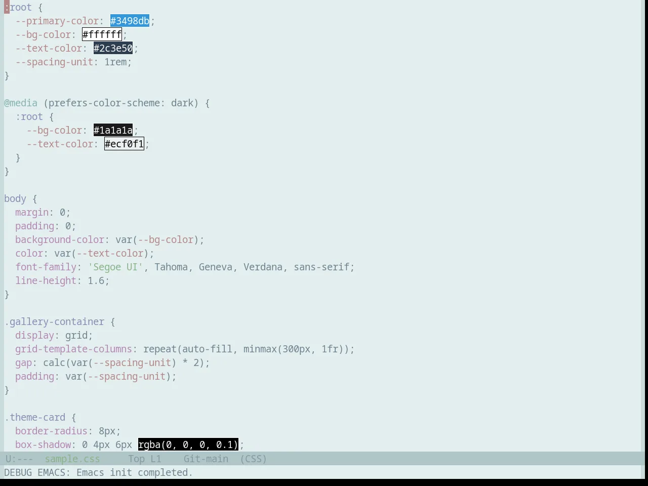 Base16 Brushtrees Theme in css-mode