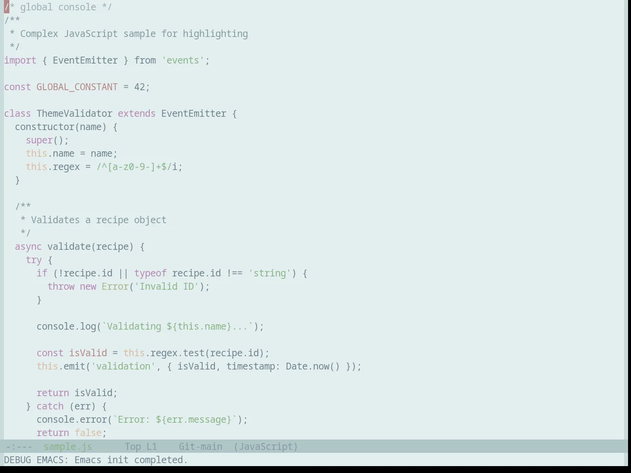 Base16 Brushtrees Theme in javascript-mode