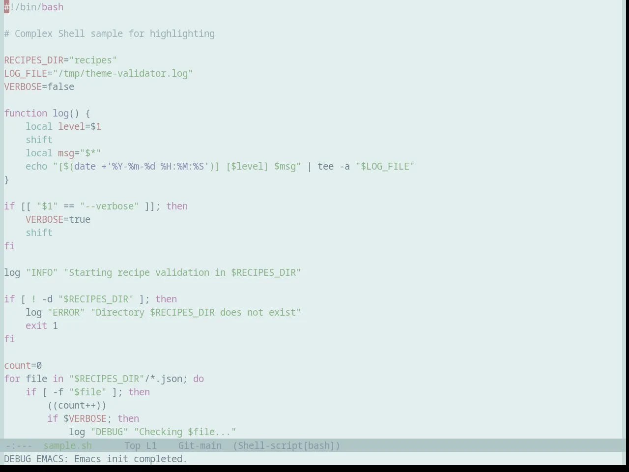Base16 Brushtrees Theme in sh-mode