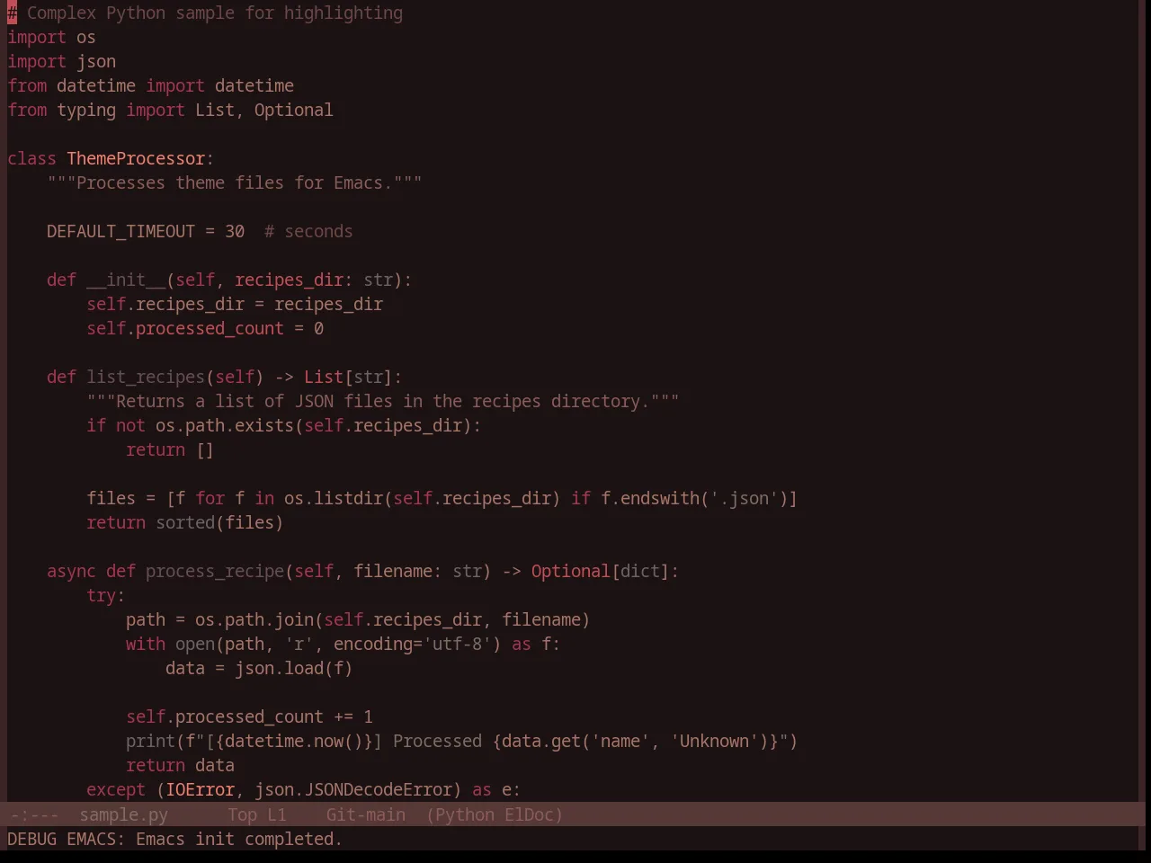 Base16 Caroline Theme in python-mode