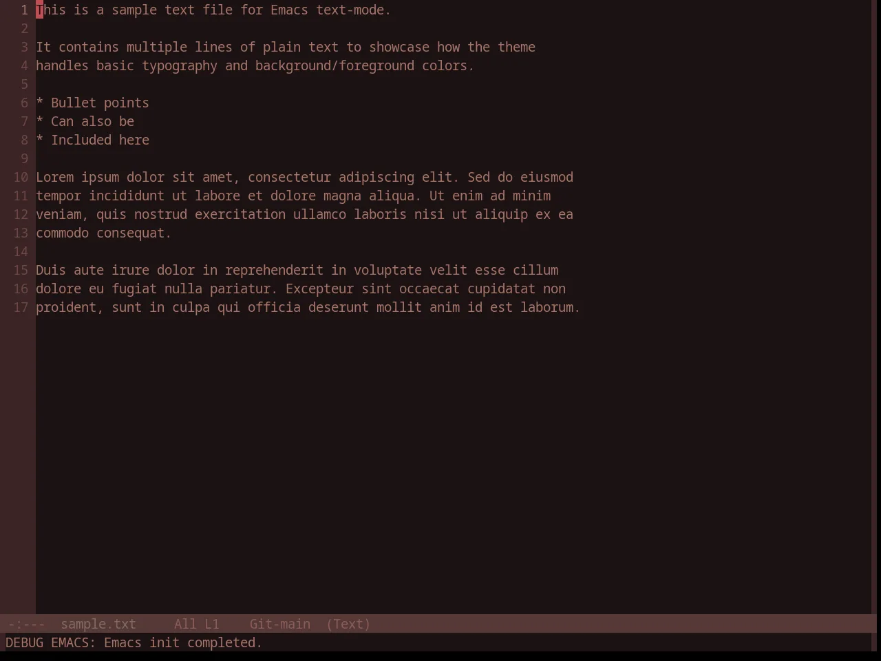 Base16 Caroline Theme in text-mode