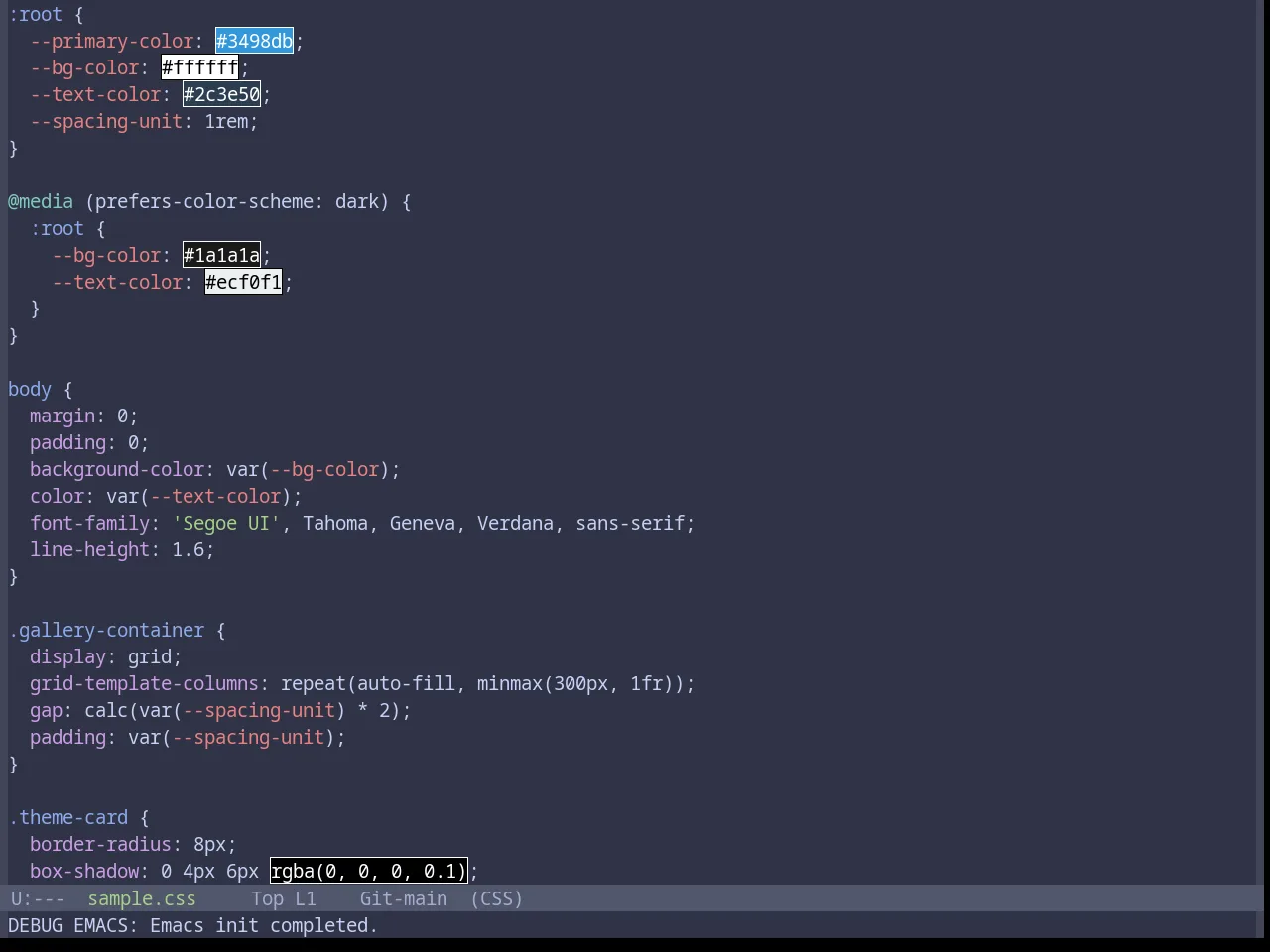 Base16 Catppuccin Frappe Theme in css-mode