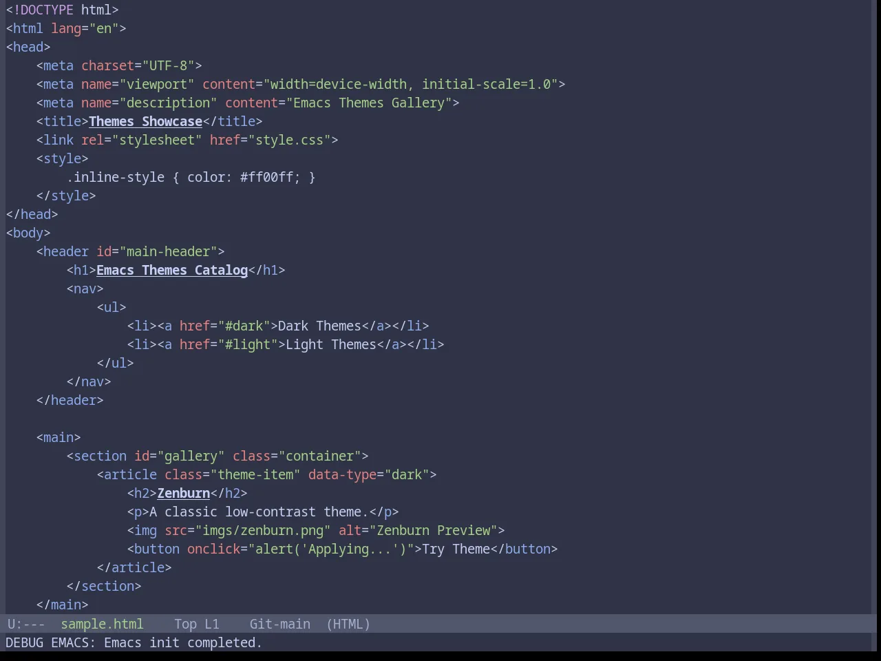 Base16 Catppuccin Frappe Theme in html-mode