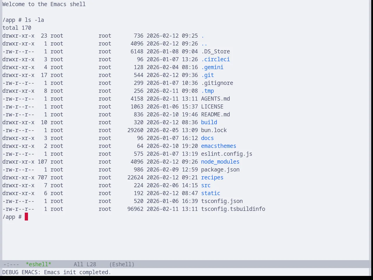 Base16 Catppuccin Latte Theme in eshell