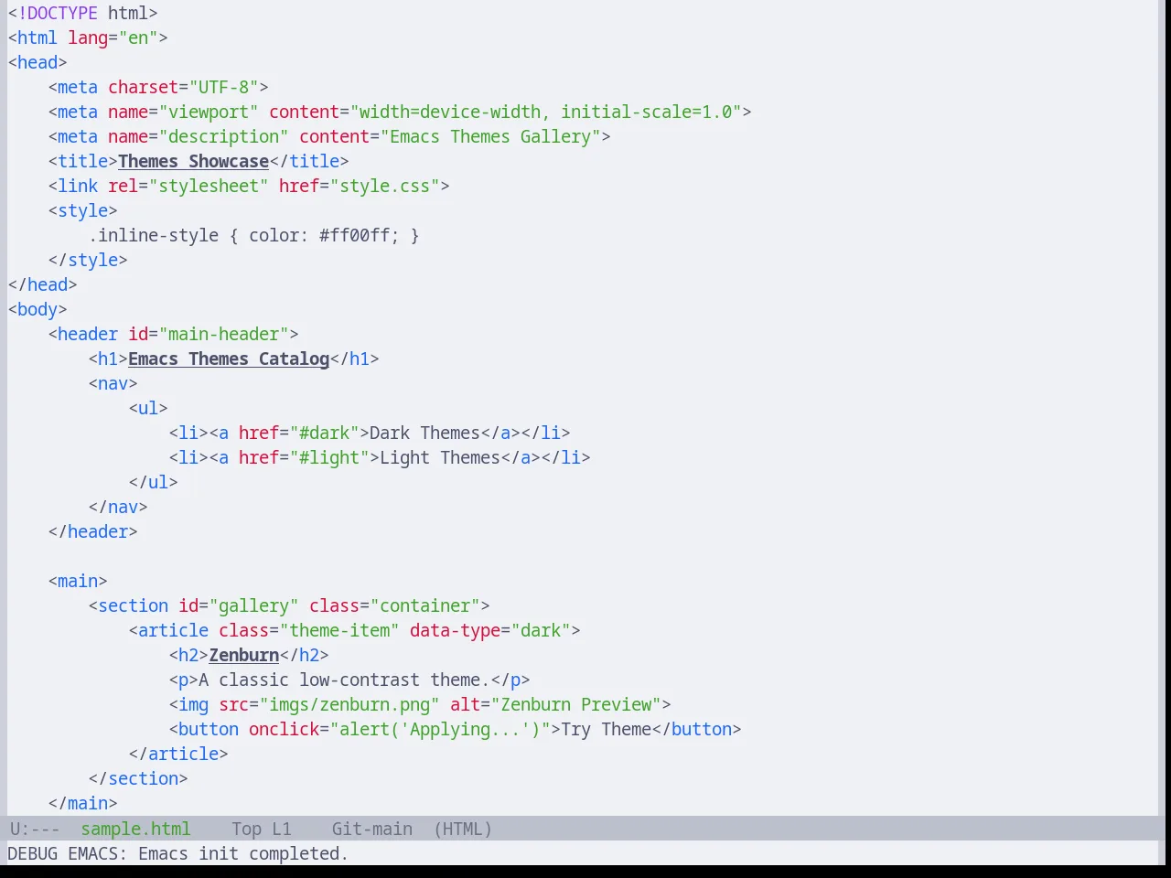 Base16 Catppuccin Latte Theme in html-mode