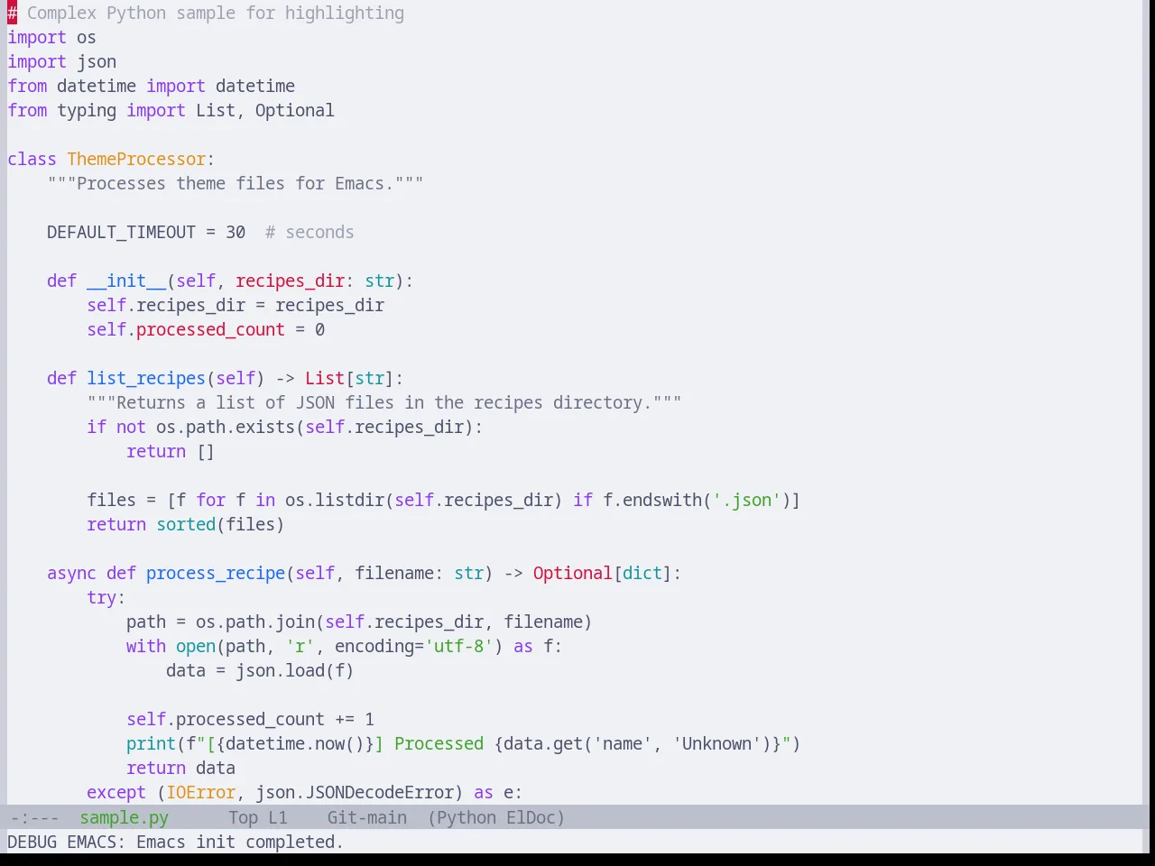 Base16 Catppuccin Latte Theme in python-mode