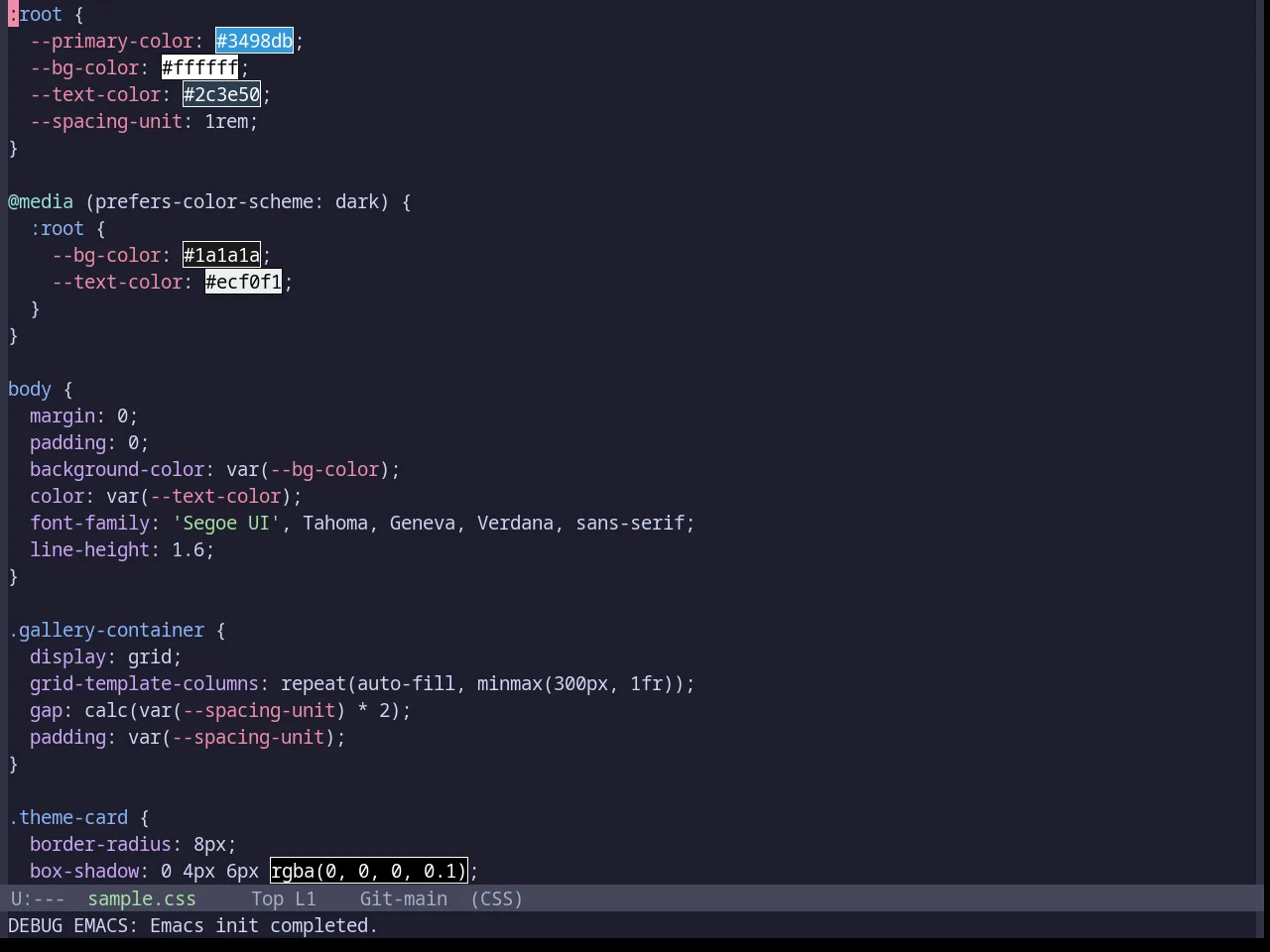Base16 Catppuccin Mocha Theme in css-mode