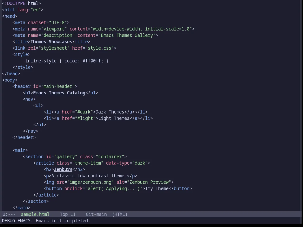 Base16 Catppuccin Mocha Theme in html-mode