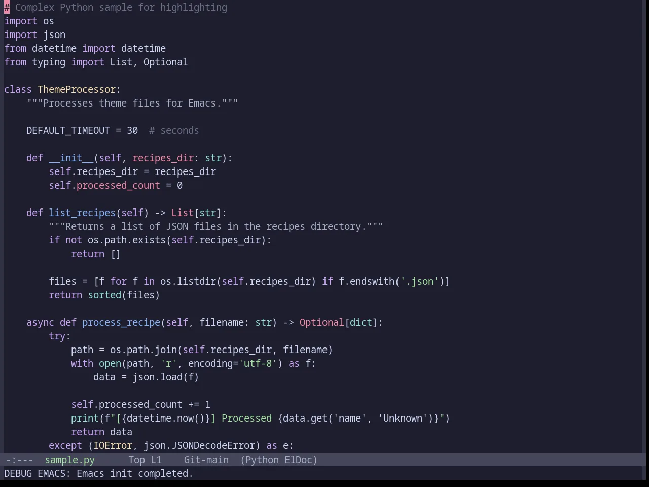 Base16 Catppuccin Mocha Theme in python-mode
