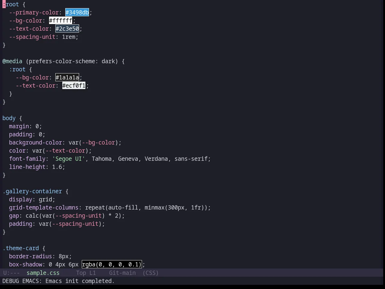 Base16 Catppuccin Theme in css-mode