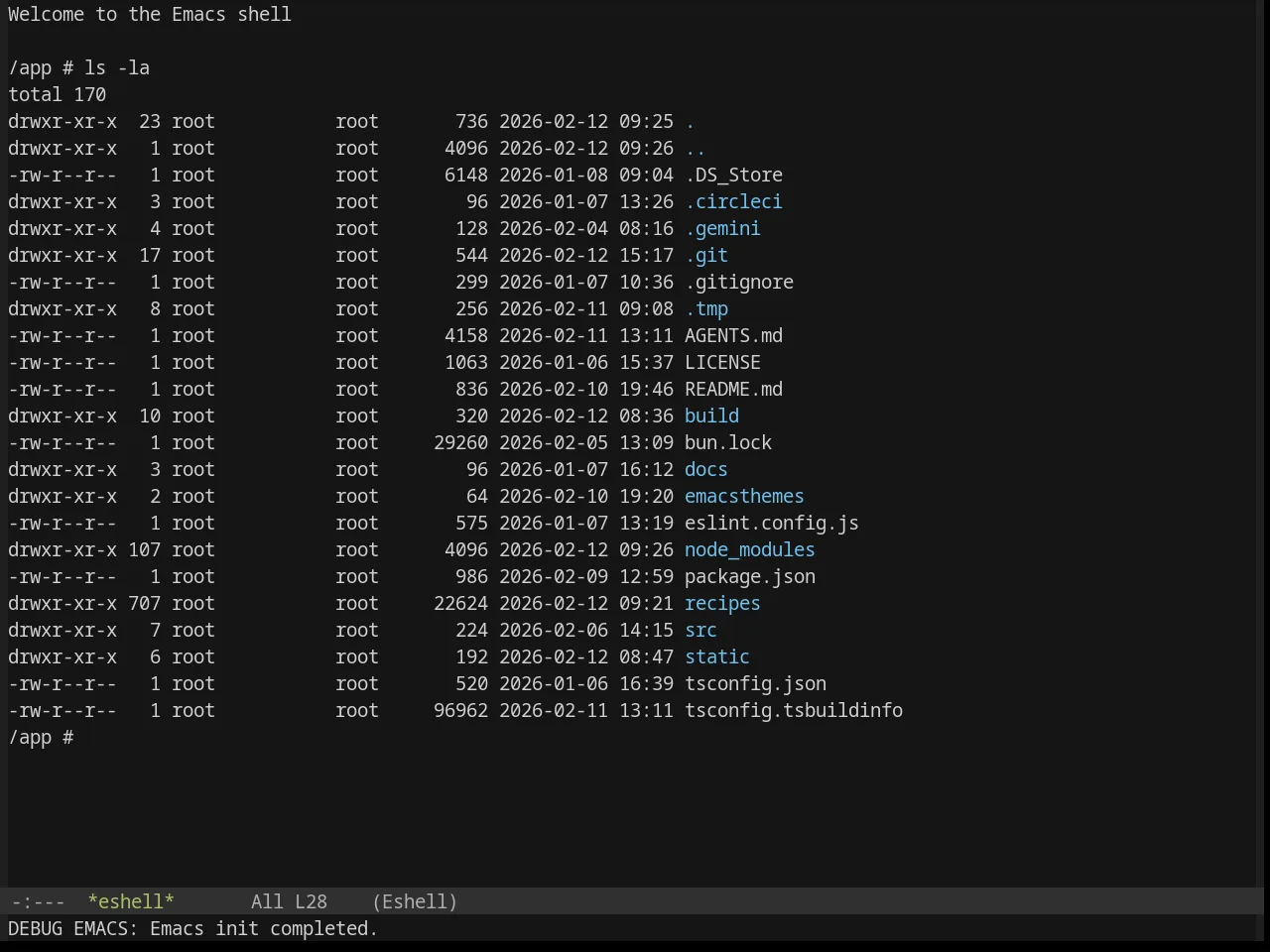 Base16 Chalk Theme in eshell