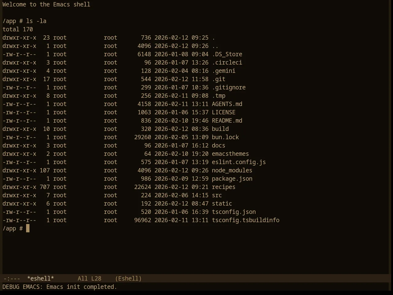 Base16 Charcoal Dark Theme in eshell