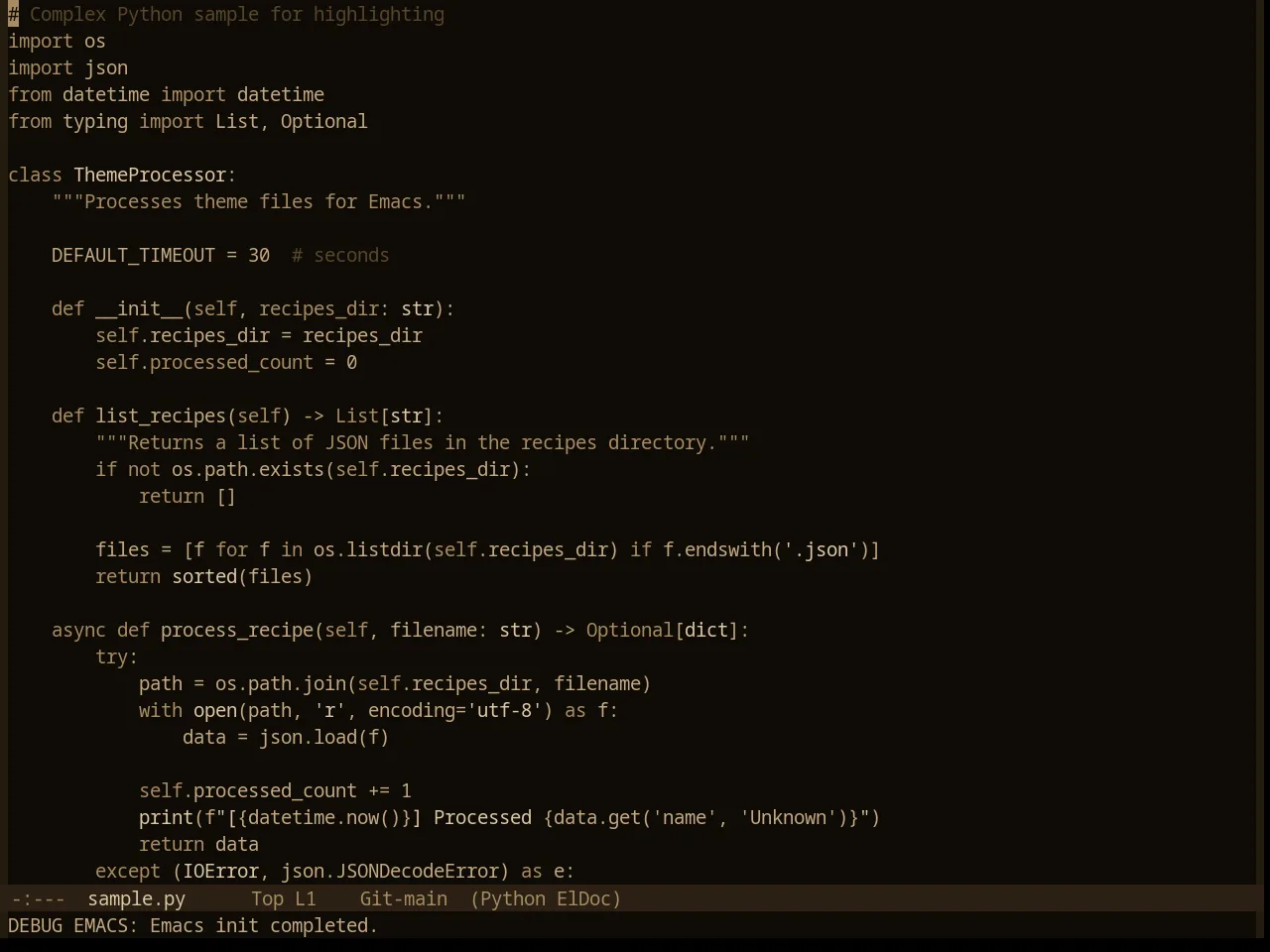 Base16 Charcoal Dark Theme in python-mode