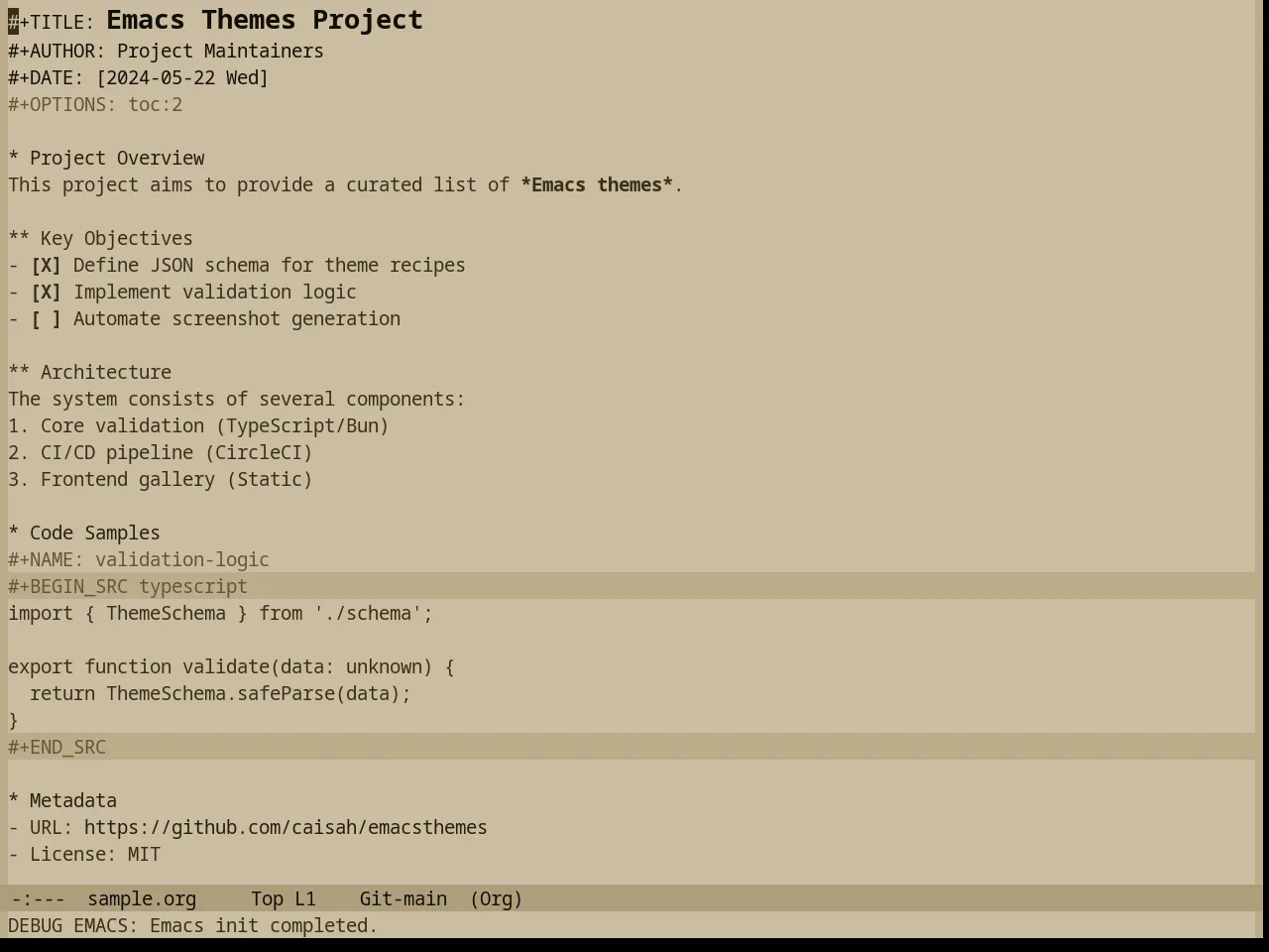 Base16 Charcoal Light Theme in org-mode