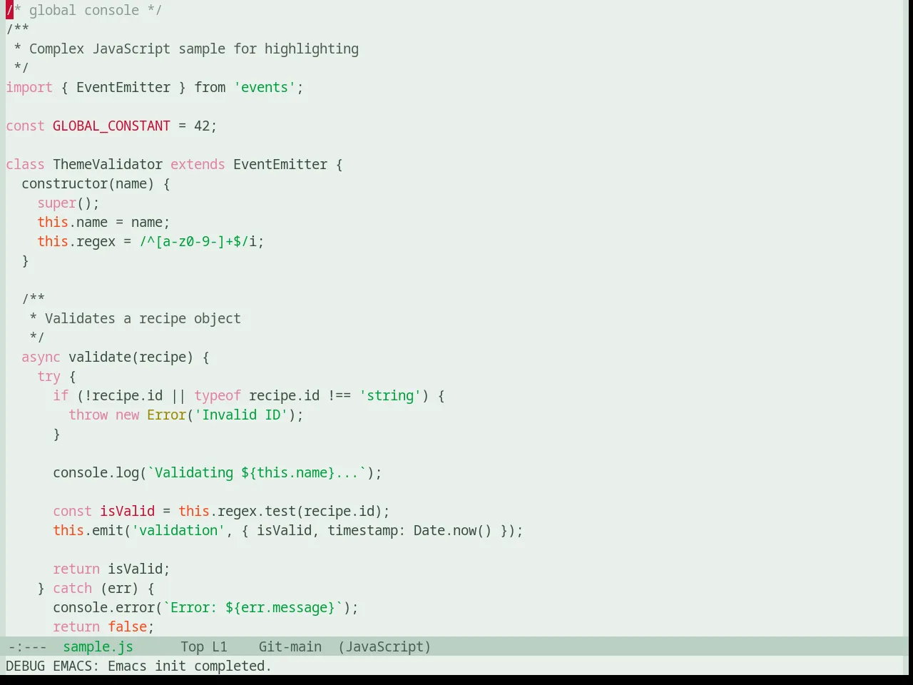 Base16 Chicago Day Theme in javascript-mode