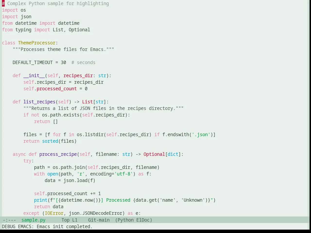 Base16 Chicago Day Theme in python-mode