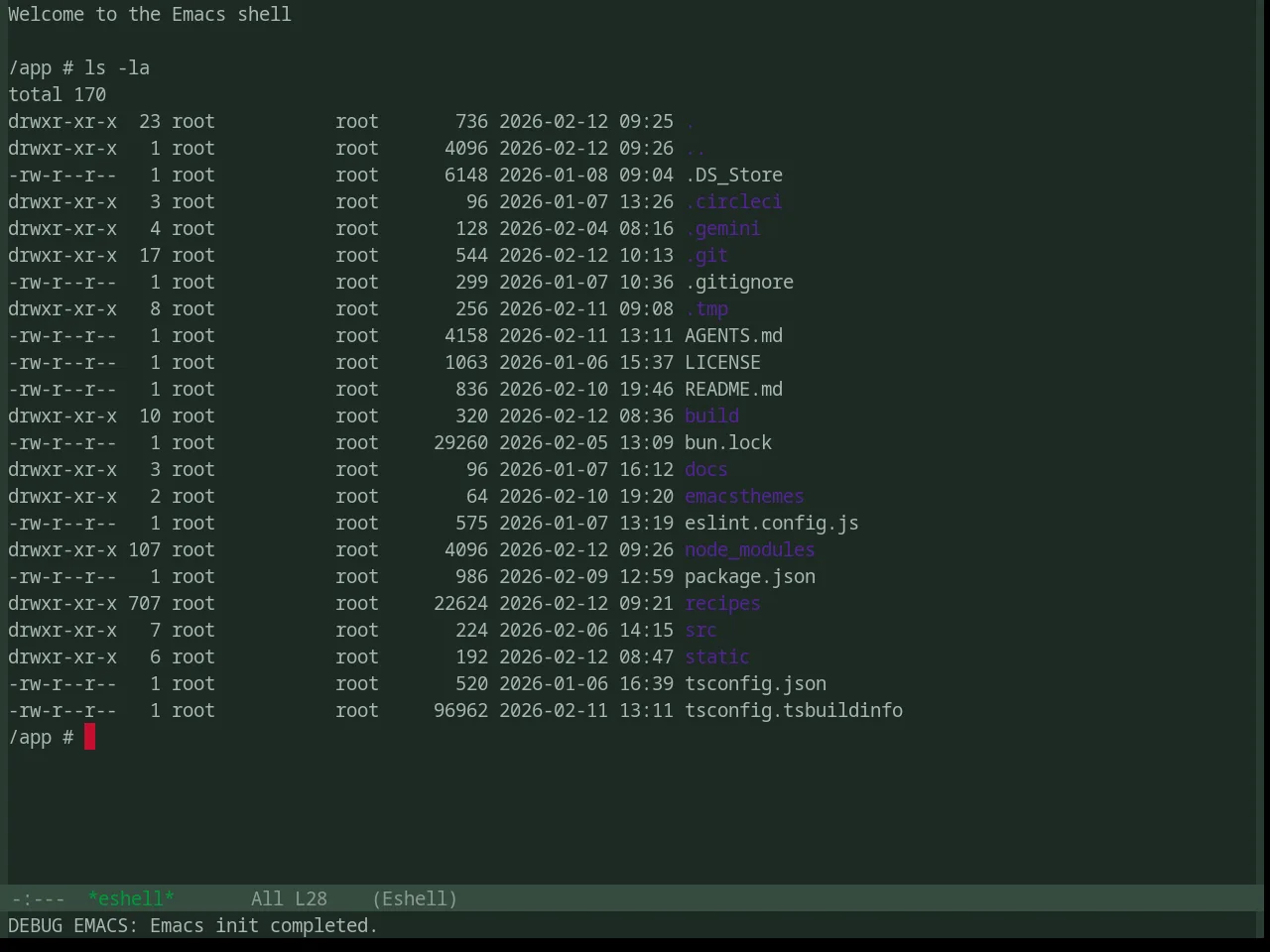 Base16 Chicago Night Theme in eshell