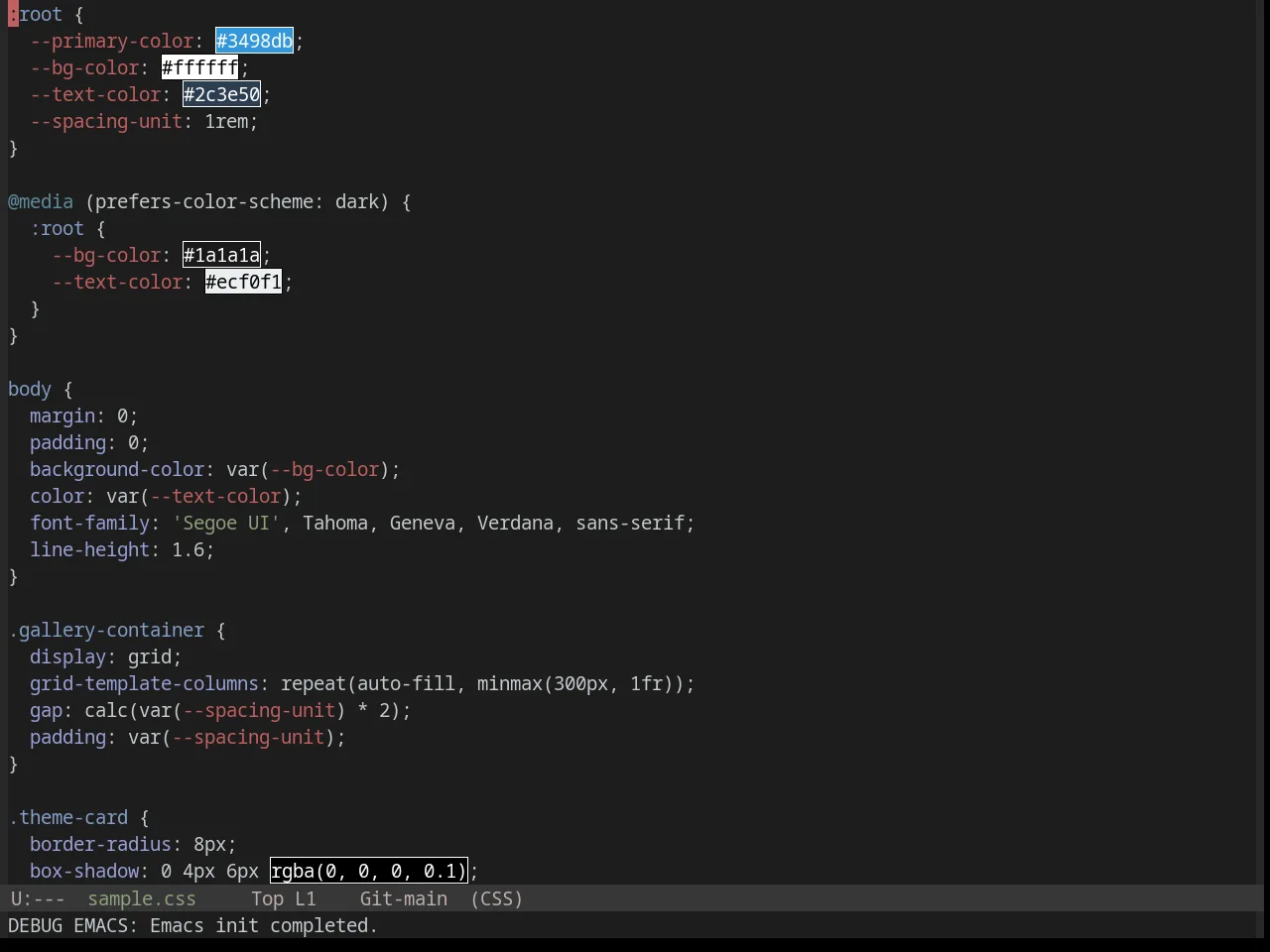 Base16 Chinoiserie Morandi Theme in css-mode