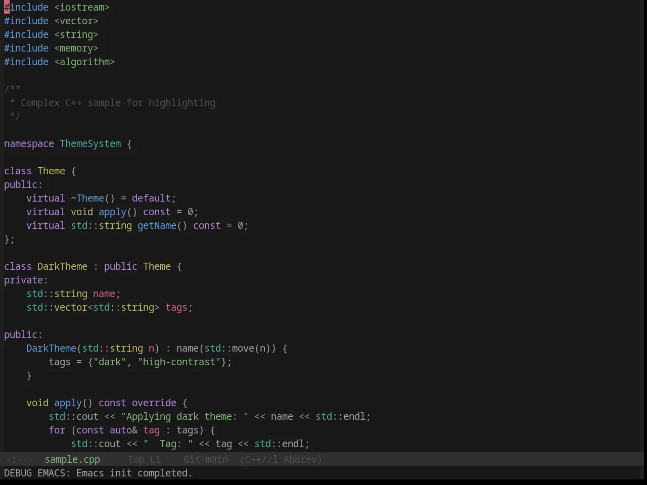 Base16 Circus Theme in c++-mode