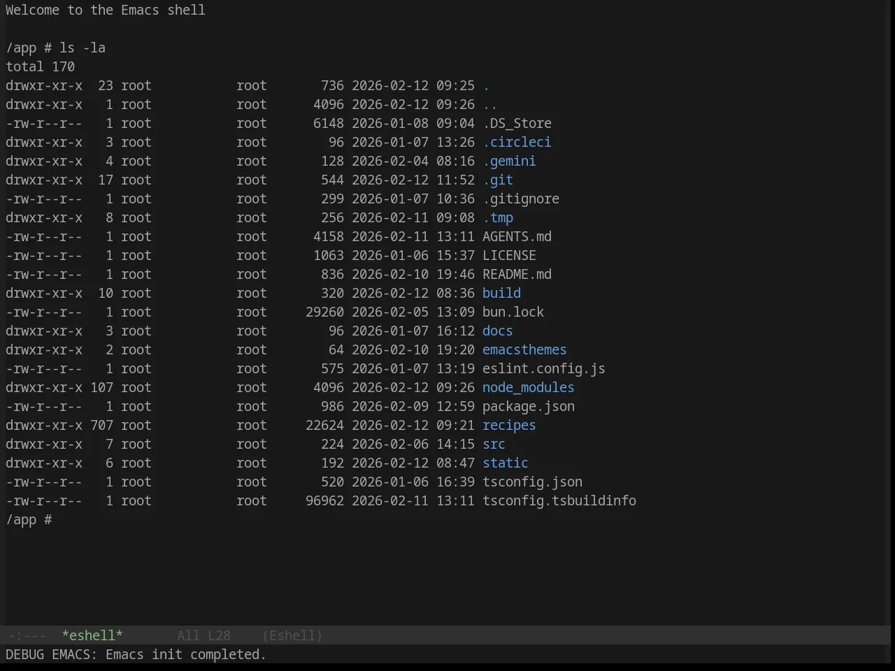 Base16 Circus Theme in eshell