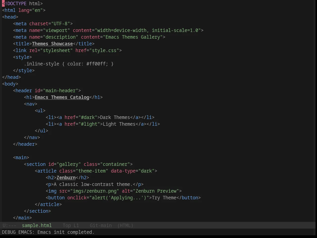 Base16 Circus Theme in html-mode