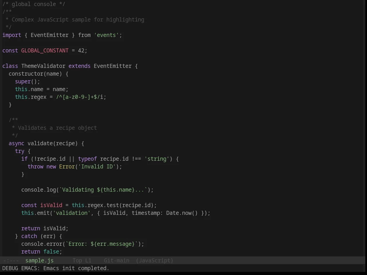 Base16 Circus Theme in javascript-mode