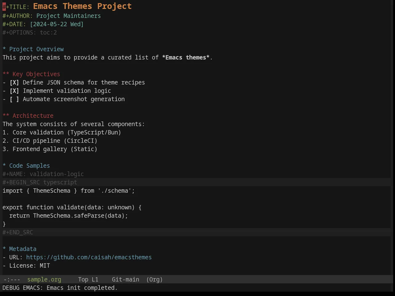 Base16 Classic Dark Theme in org-mode