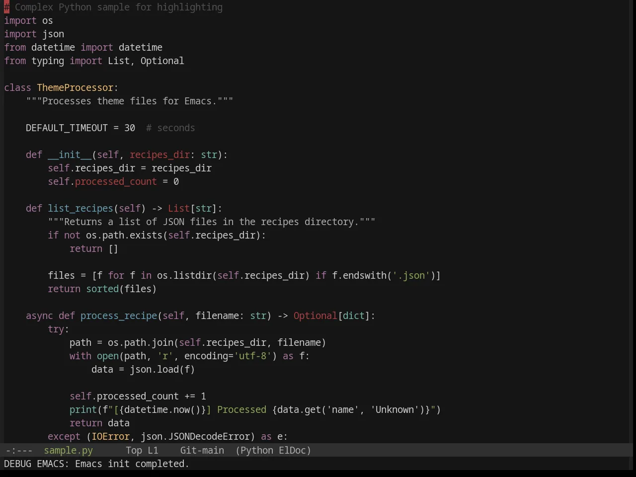 Base16 Classic Dark Theme in python-mode