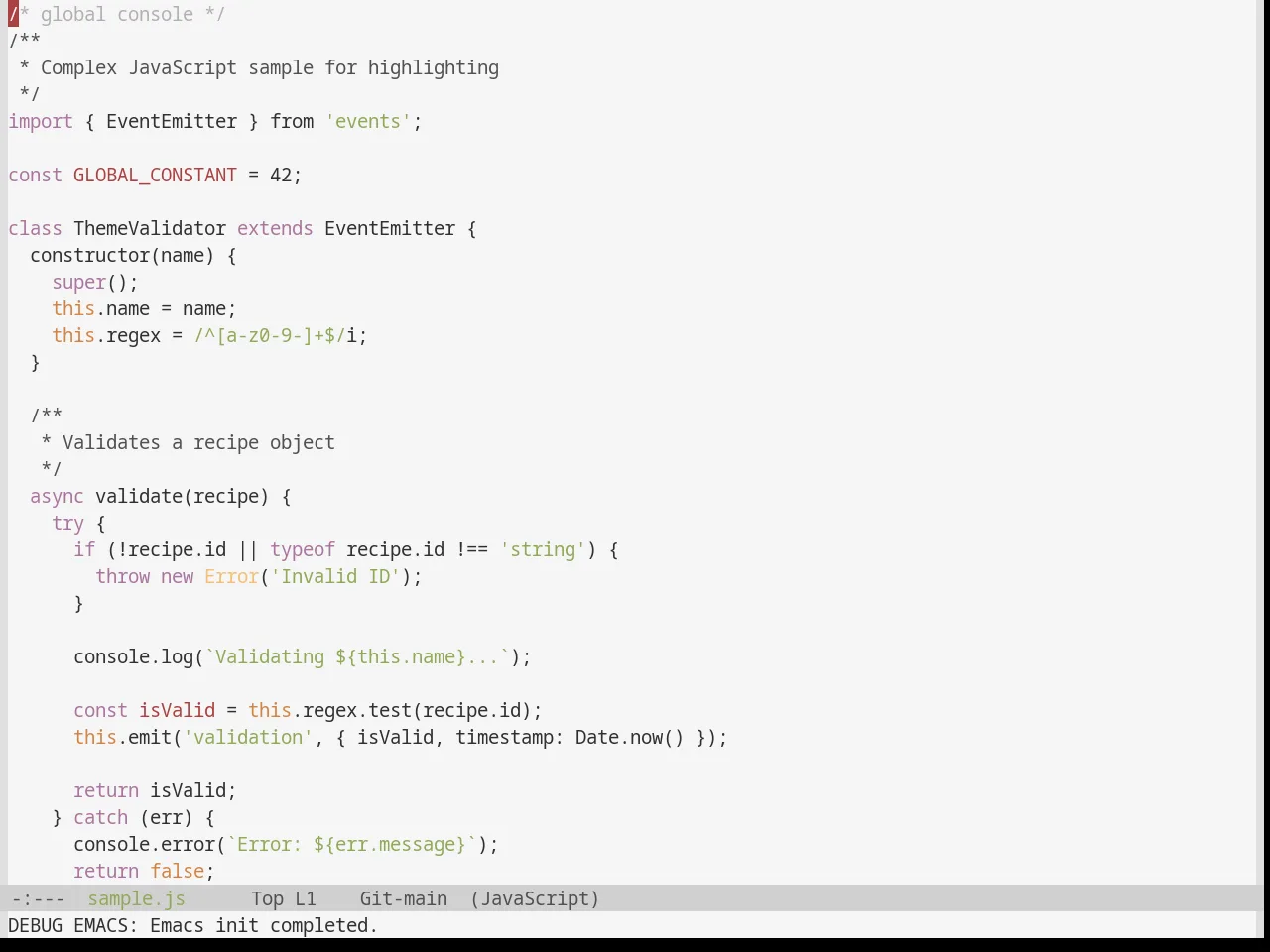 Base16 Classic Light Theme in javascript-mode