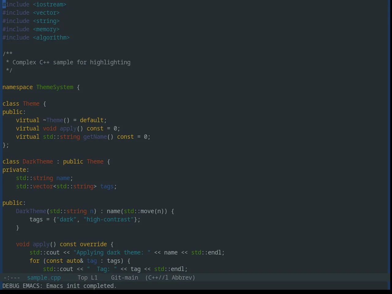 Base16 Codeschool Theme in c++-mode