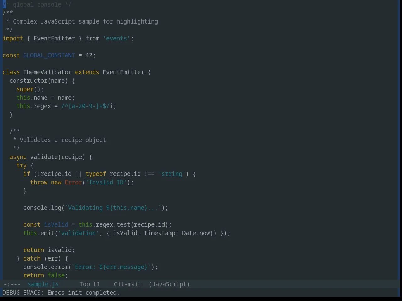 Base16 Codeschool Theme in javascript-mode