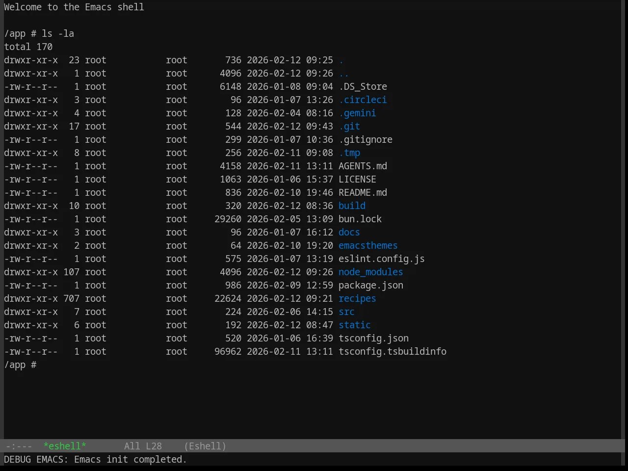 Base16 Colors Theme in eshell